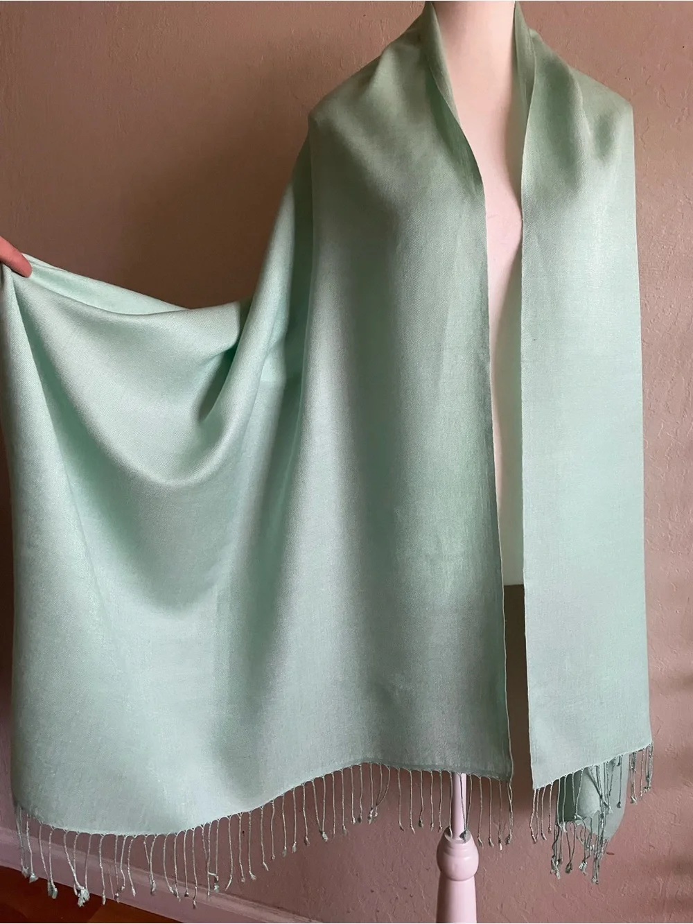 Sea mist soft wool wrap
